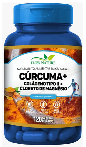 Kit 3 Cúrcuma com Colágeno Tipo 2 + Cloreto de Magnésio.