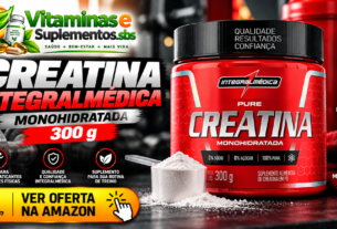 Creatina monohidratada Integralmédica de 300 g para suplementação esportiva.